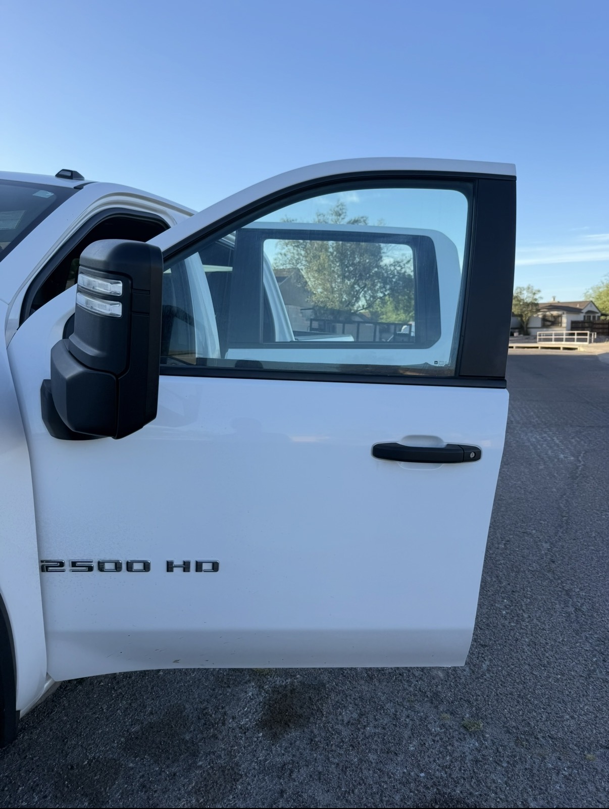 Chevy Silverado 2500HD front window with tint installed